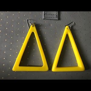 Yellow triangle Earrings